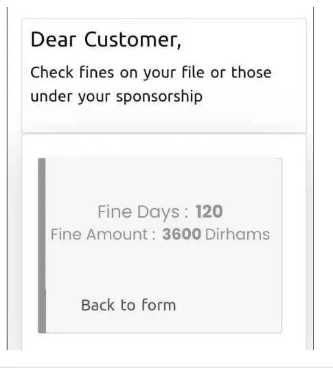 how to check or pay overstay fine in uae online